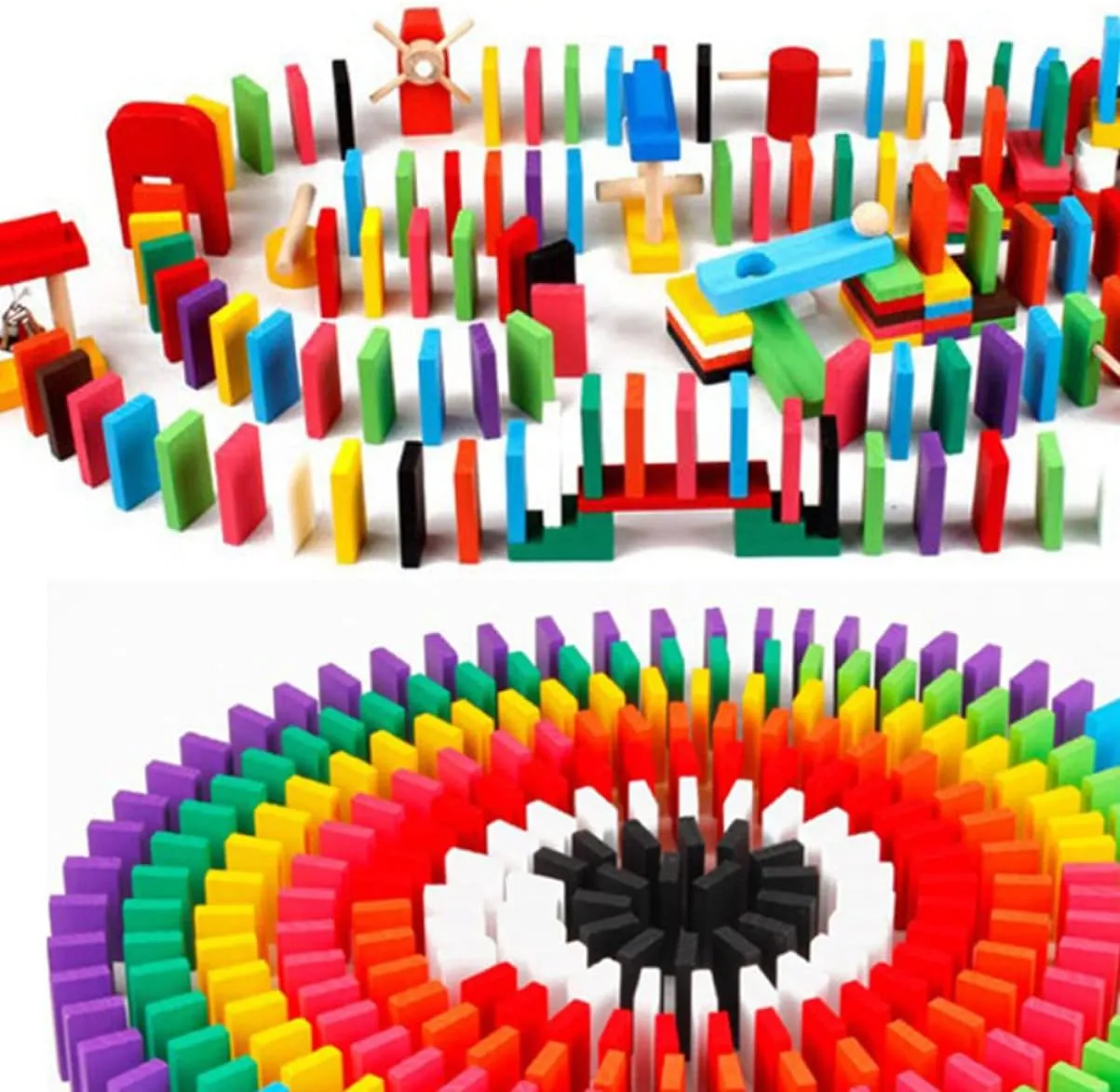 Toyvian 240pcs Building Blocks Creative Educational Playthings for Boy Girl and Adults Wooden Balance Games for Imagination and Team Spirit Development