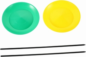 Toyvian 2pcs Juggling Set Learn to Juggle with and Sticks Circus Trick Toy for Boys and Girls and Adults Clown Party Supplies for Fun Performances