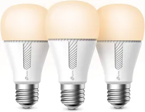 TP-Link KL110P3 Kasa Smart WiFi Light Bulbs (3-pack), Dimmable No Hub Required, Compatible with Alexa & Google