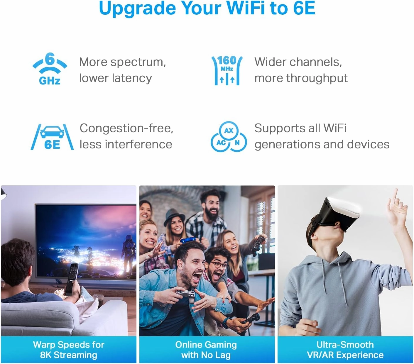 TP-Link Deco AXE5400 Tri-Band WiFi 6E Mesh System(Deco XE75 Pro) - 2.5G WAN/LAN Port, Covers up to 7200 Sq.Ft, Replaces WiFi Router and Extender, AI-Driven Mesh, New 6GHz Band, 3-Pack