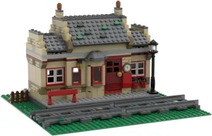 Train Station Modular Architectural Model Building Blocks Set, Street Scene Building Blocks, City Architecture Series Blocks Gift for Teen Adult (492PCS), 1CRMSTY5843XW7B6YV11Q