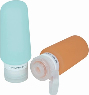 Travelon Set Of 2 Smart Tubes, 3 Ounce, Orange/Blue, One Size