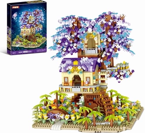 Tree House Building Set,3049 Pcs Friendship TreeHouse Street View Building Kit,STEM Creative Forest House Micro Blocks Toys,Forest Style Model Kit,Christmas Birthday Gifts for Adults,Girls 8-14 