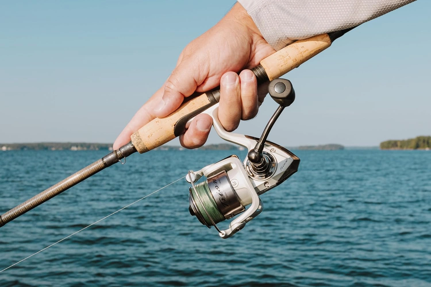 Trion Spinning Reel, Size 20 Fishing Reel, Right/Left Handle Position, Graphite Body and Rotor, Corrosion-Resistant, Aluminum Spool, Front Drag System