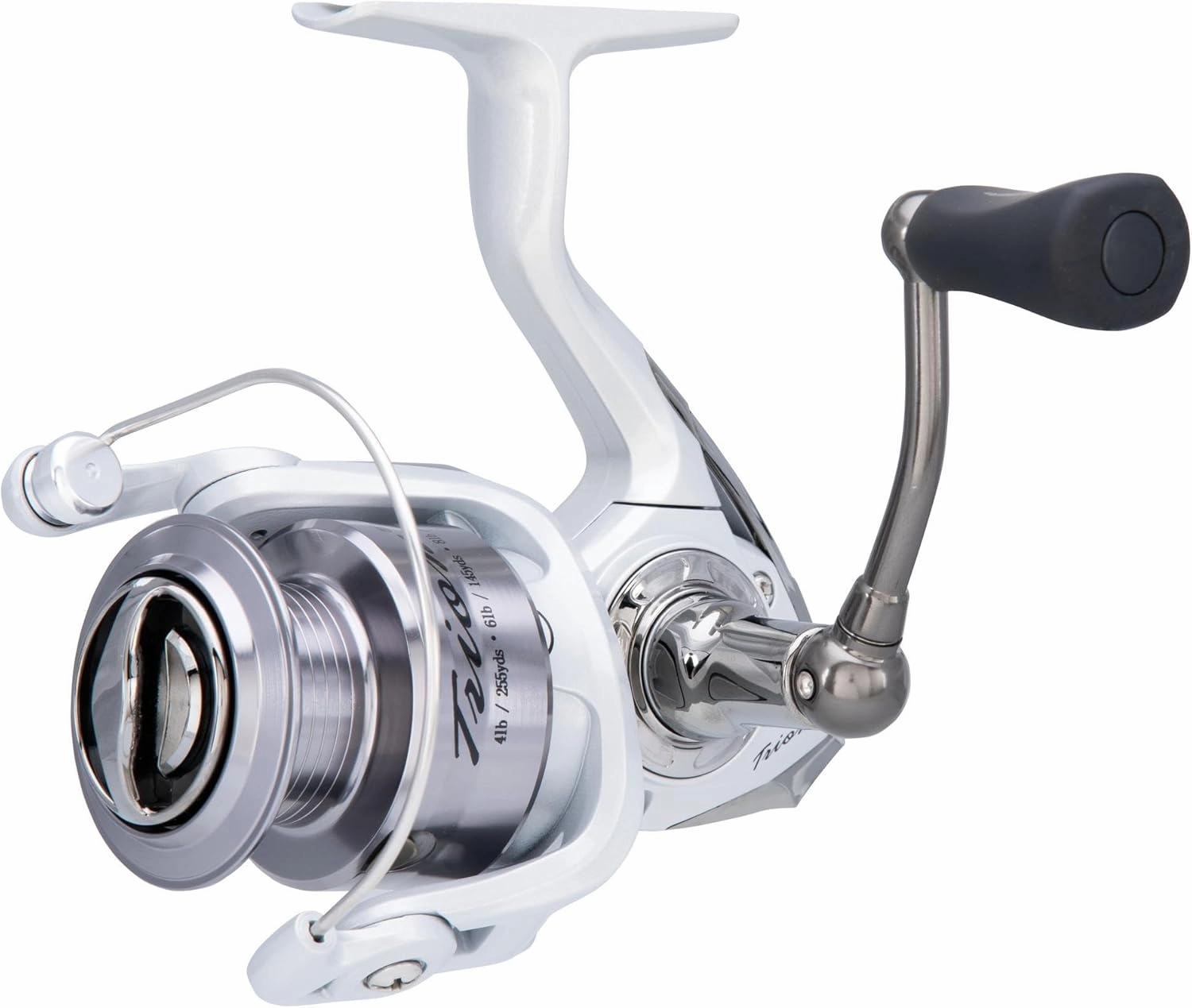 Trion Spinning Reel, Size 20 Fishing Reel, Right/Left Handle Position, Graphite Body and Rotor, Corrosion-Resistant, Aluminum Spool, Front Drag System