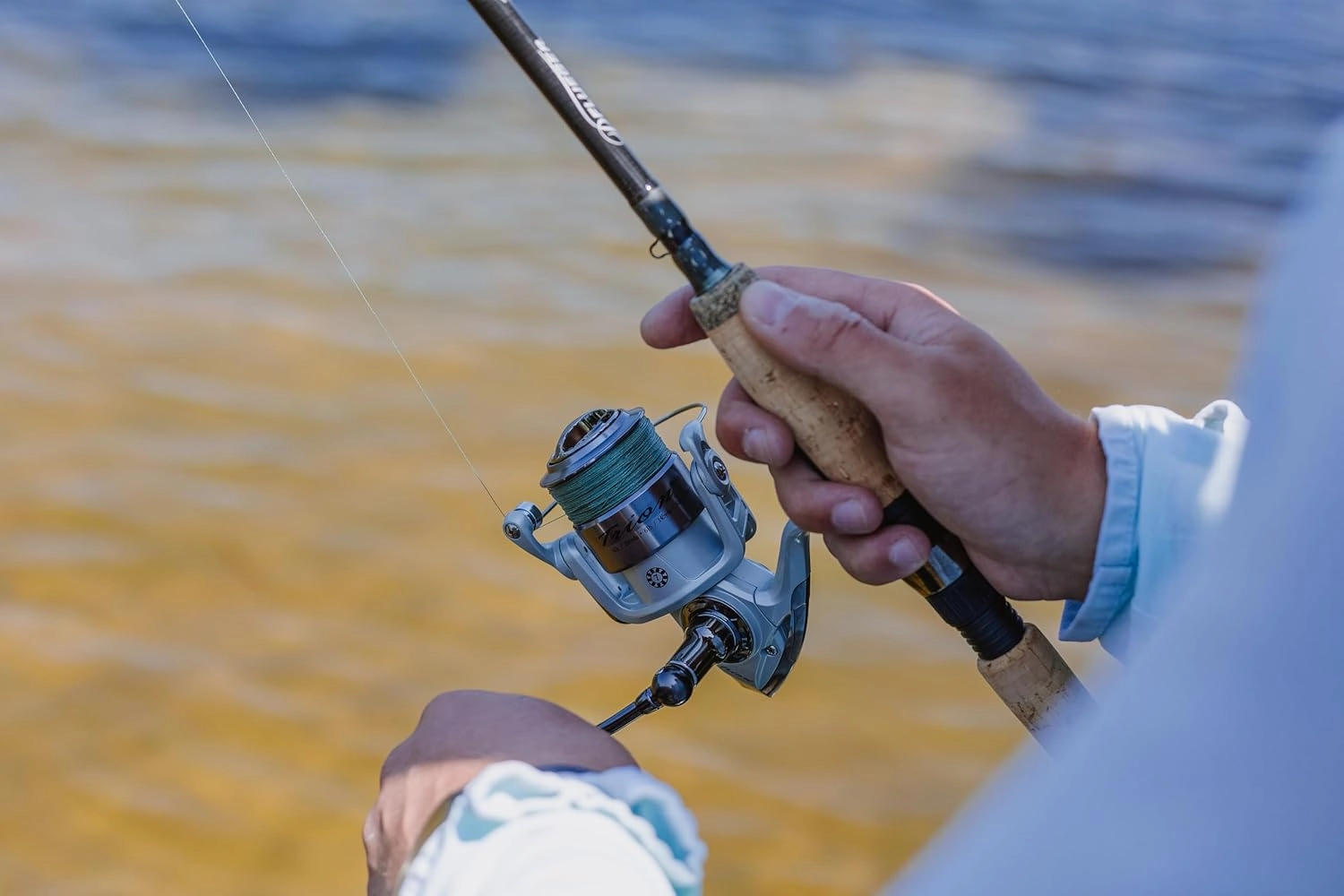 Trion Spinning Reel, Size 20 Fishing Reel, Right/Left Handle Position, Graphite Body and Rotor, Corrosion-Resistant, Aluminum Spool, Front Drag System
