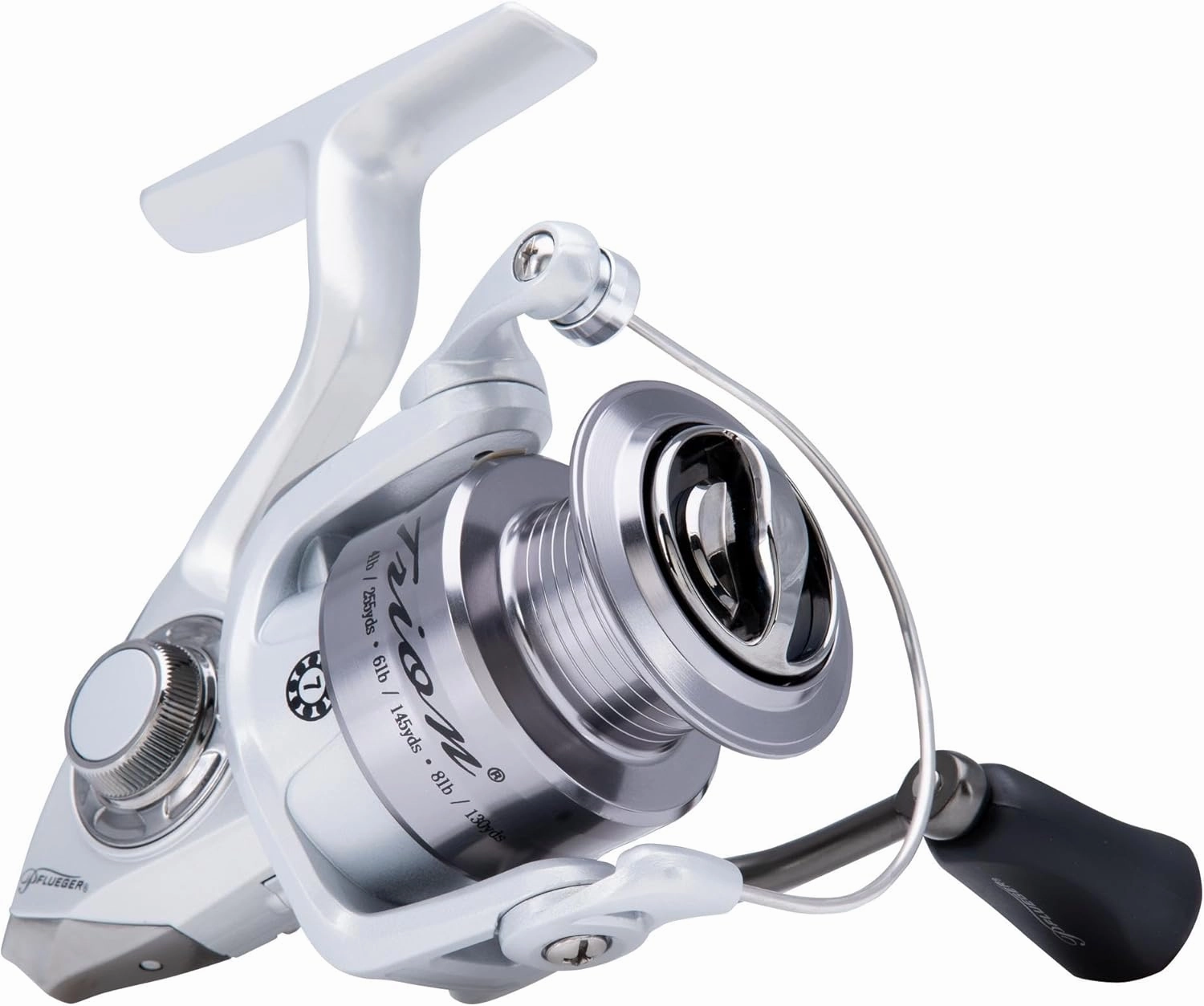 Trion Spinning Reel, Size 20 Fishing Reel, Right/Left Handle Position, Graphite Body and Rotor, Corrosion-Resistant, Aluminum Spool, Front Drag System