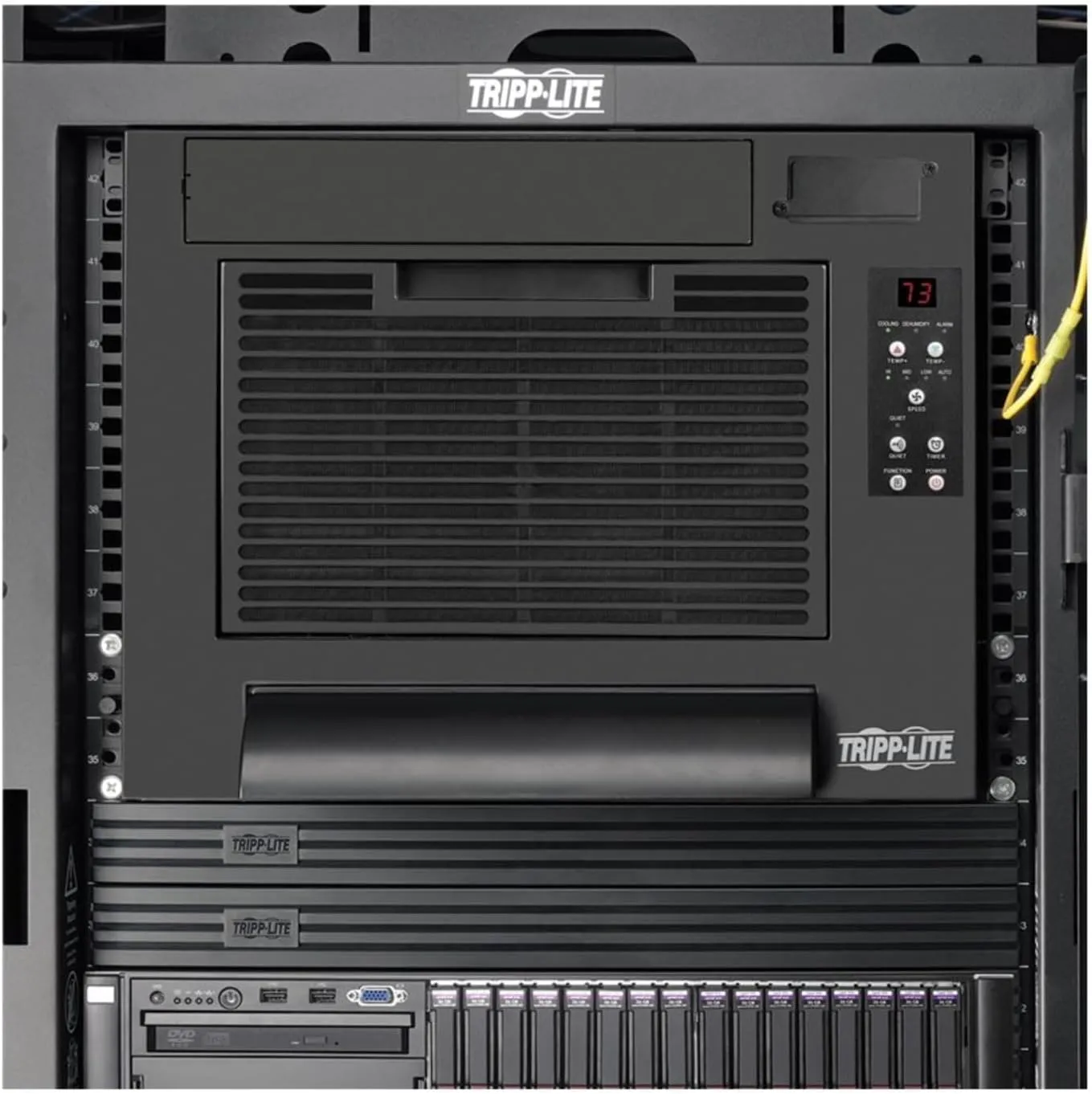 Tripp Lite Rack-Mount Cooling Unit Air Conditioner, 7000 BTU (2.0kW), 120V, 8U, 5-15P Plug (SRCOOL7KRM) , Black