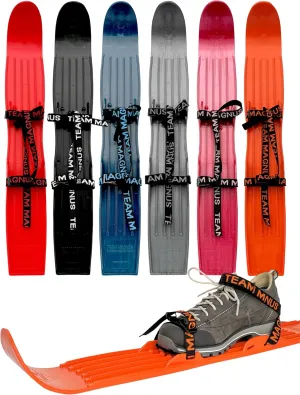 Tundra Wolf Kids skis - skis for Kids with Universal bindings for Toddlers and up -Shoe Size 9C to 7Y - Build Balance and Technique with Flexible ski Skates (26'' x 4'' with 3'' tip)