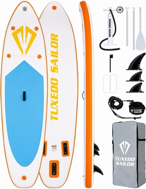 Tuxedo Sailor 10'6"×33"×6" Inflatable Stand Up Paddle Board with Premium SUP Accessories,Paddle Boards for Adults & Youth of All Skill Levels
