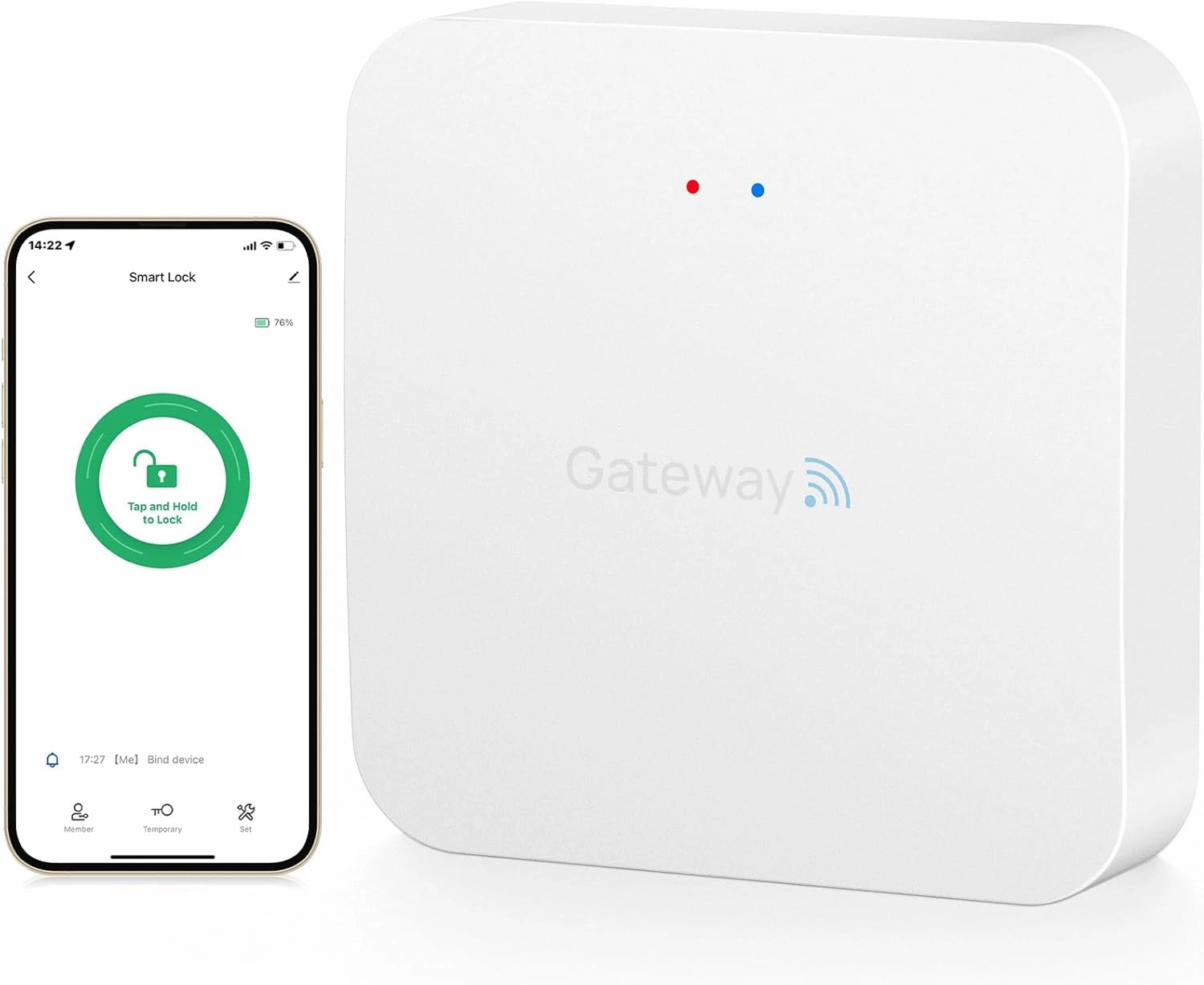 TUYA WiFi Gateway for Kucacci Z1 Z2 Q1 Smart Lock: Compatible with Smart Life, Tuya App to Remotely Control Smart Door Lock, Compatible with Alexa, Google Assistant to Voice Control(Support WiFi 2.4G)