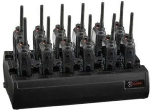 Twelve Bay Rapid Desk Charger for Kenwood KNB-57 Rechargeable Two Way Radio (Built-in Power Supply)