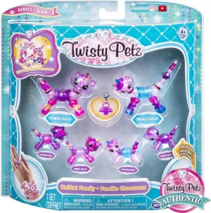 Twisty Petz, Series 3, Uni-Cat Family Pack Collectible Bracelet Set for Kids Aged 4 and Up