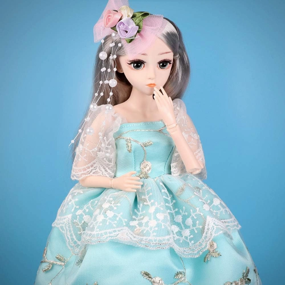 UCanaan BJD Dolls 1/4 SD Smart Doll 18 Inch 18 Ball Jointed Doll DIY Toys with Full Set Clothes Shoes Wig Makeup, Best Gitfs for Girls Christmas Birthday