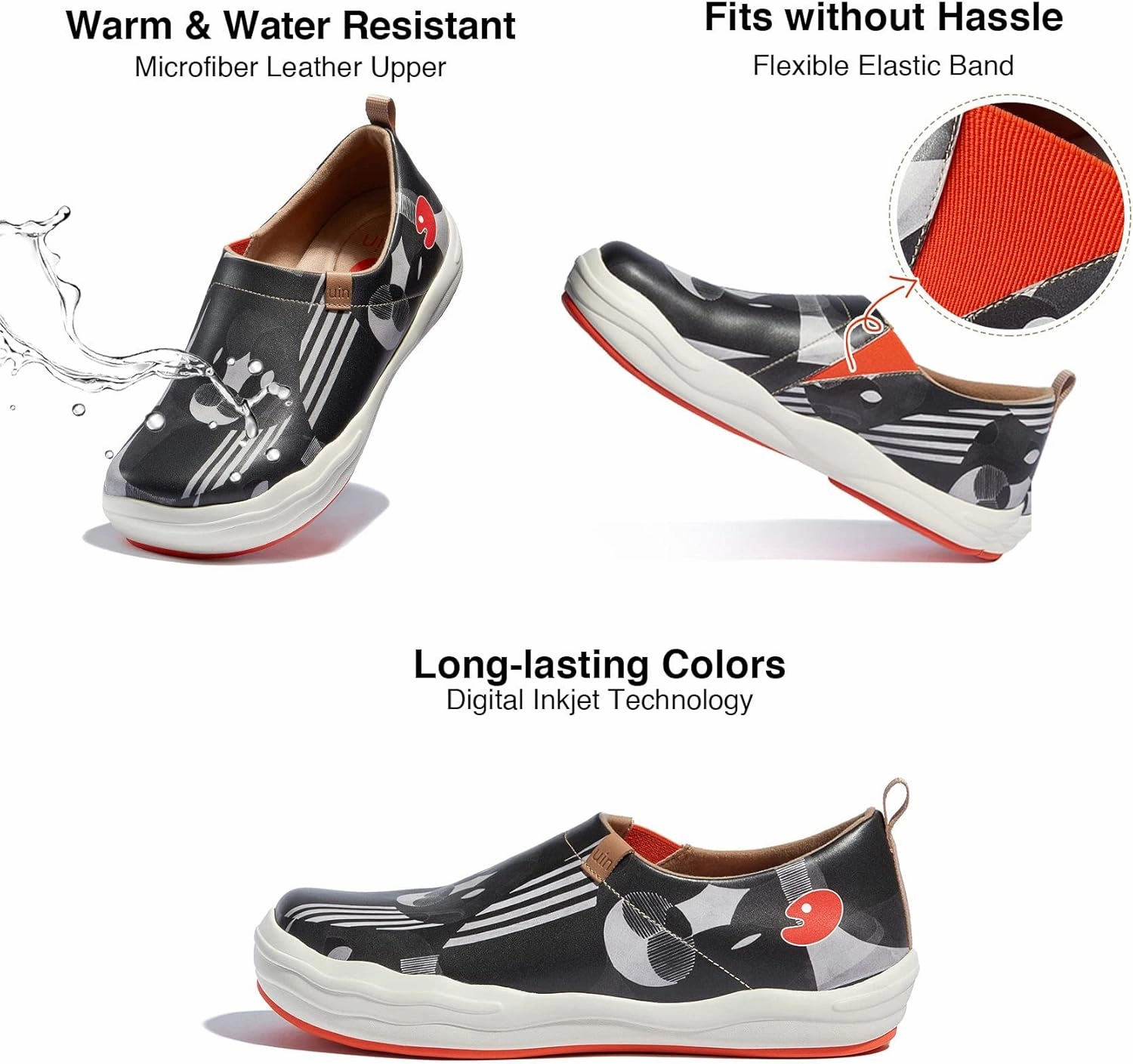 UIN Men's Fashion Sneakers Painted Walking Art Travel Shoes Toledo Ⅷ