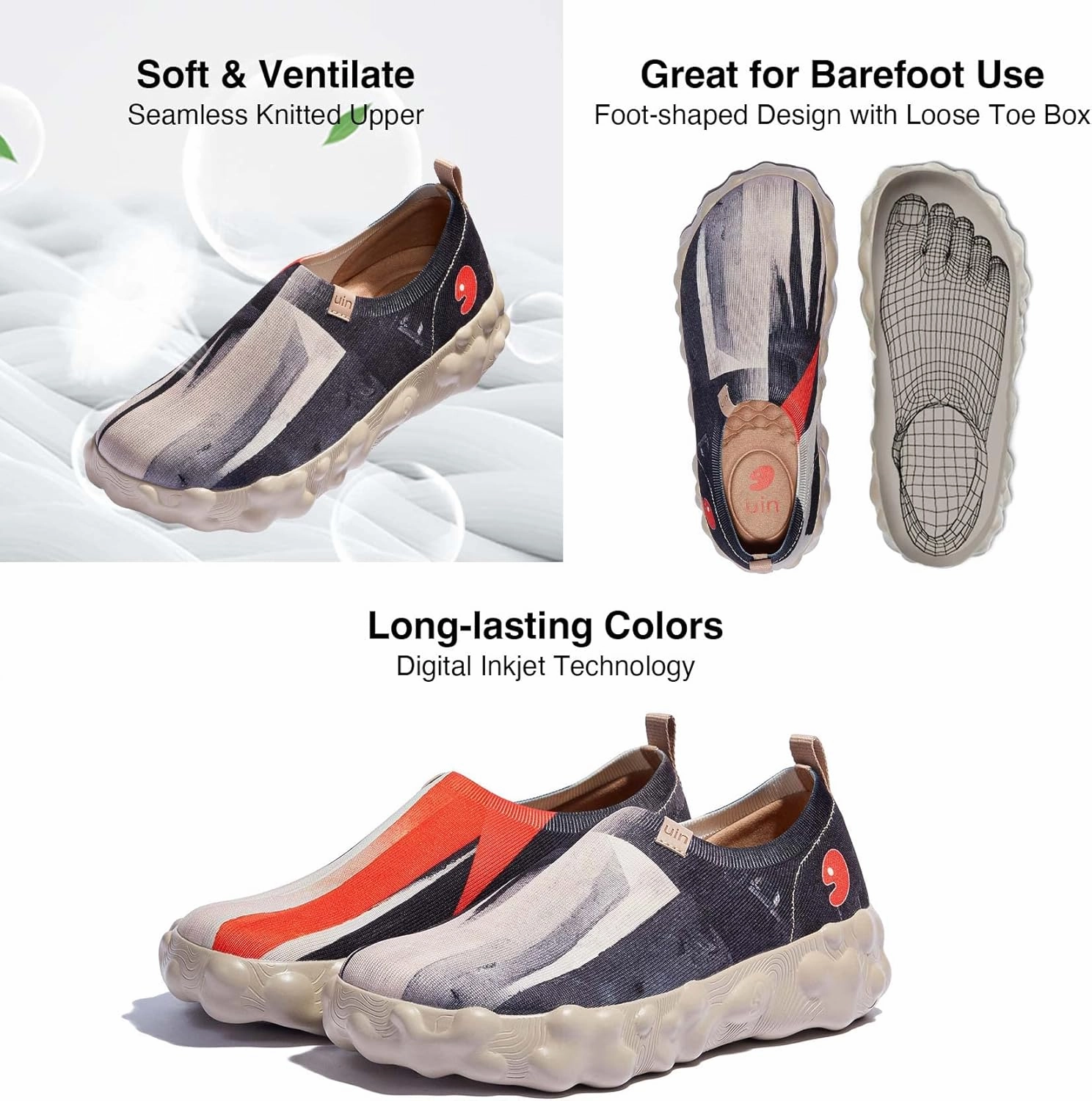 UIN Men's Fashion Sneakers Walking Art Travel Shoes Toledo Ⅵ