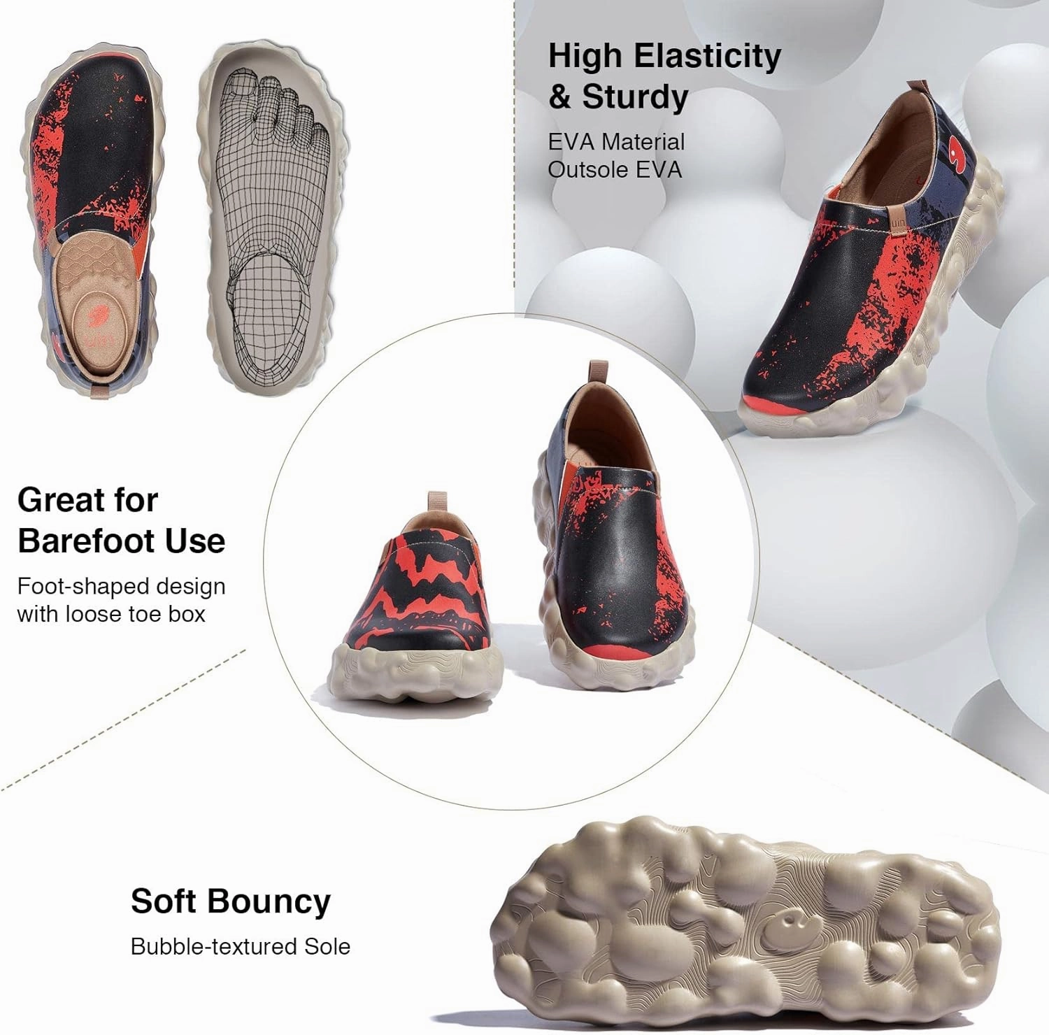UIN Men's Fashion Sneakers Walking Art Travel Shoes Toledo Ⅵ