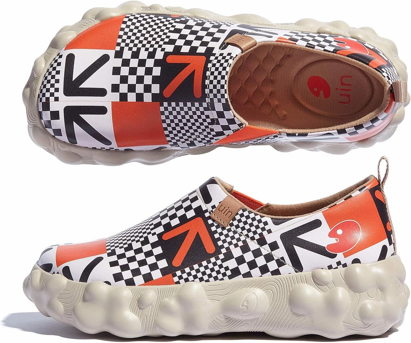 UIN Women's Fashion Sneakers Slip On Walking Art Travel Shoes Toledo Ⅵ Rainbow Crush 2