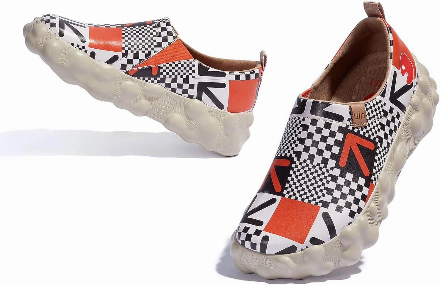 UIN Women's Fashion Sneakers Slip On Walking Art Travel Shoes Toledo Ⅵ Rainbow Crush 2