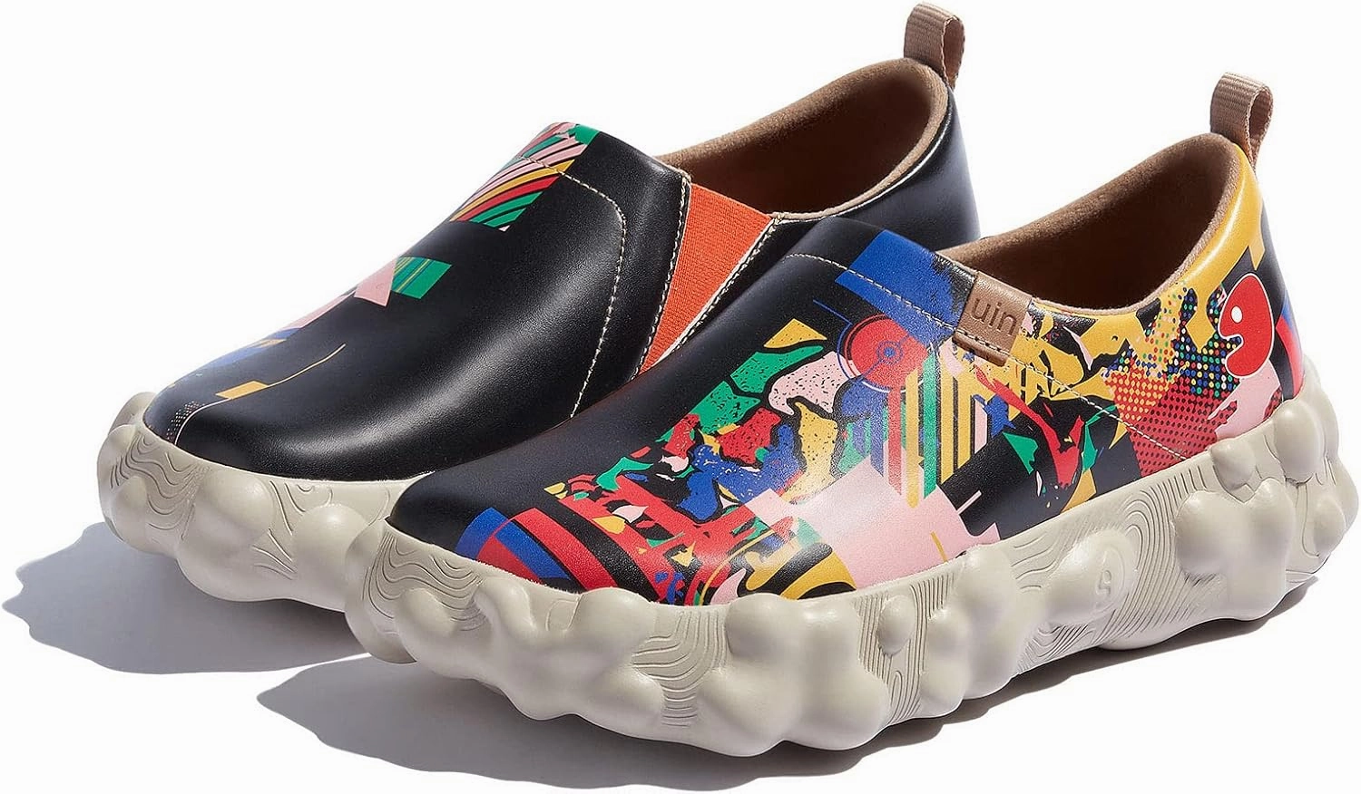 UIN Women's Fashion Sneakers Slip On Walking Art Travel Shoes Toledo Ⅵ Rainbow Crush 2