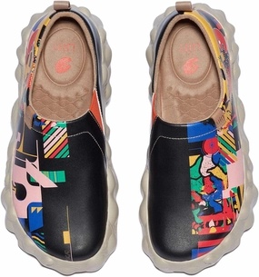 UIN Women's Fashion Sneakers Slip On Walking Art Travel Shoes Toledo Ⅵ Rainbow Crush 2