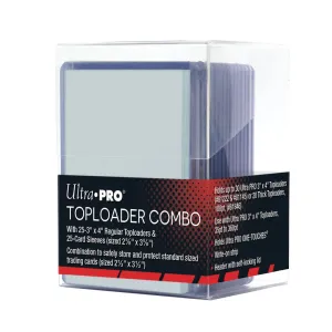 Ultra PRO Deck Box: Toploader Combo (25 Toploaders   25 Sleeves)