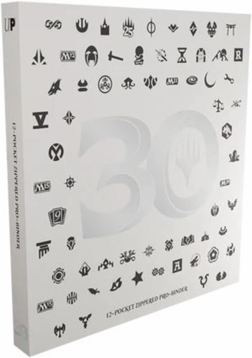 Ultra PRO - 30th Anniversary 12-Pocket PRO-Binder for Magic: The Gathering, Protect & store up to 480 MTG cards & Standard Size Cards, Side Loading Pockets, Debossed Cover & Zippered Closure