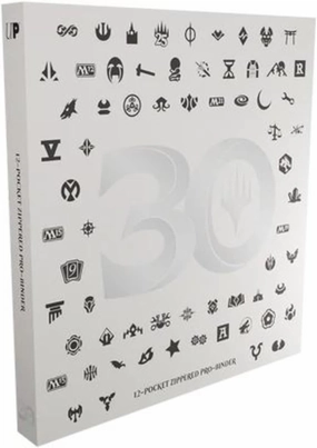 Ultra PRO - 30th Anniversary 12-Pocket PRO-Binder for Magic: The Gathering, Protect & store up to 480 MTG cards & Standard Size Cards, Side Loading Pockets, Debossed Cover & Zippered Closure