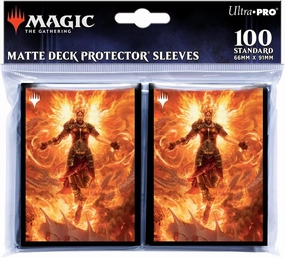 Ultra PRO - March of The Machine 100ct Deck Protector Sleeves ft. Chandra, Hope’s Beacon for Magic: The Gathering, Protect & Store Collectible Trading Cards & Gaming Cards, Prevent Card Damage