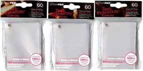Ultra Pro Card Supplies YuGiOh Sized Deck Protector Sleeves Clear 60Count X3 by