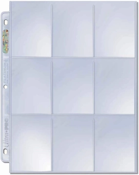 Ultra PRO Platinum Series 9-Pocket Pages (50 ct.) - Card Sleeves Binder Sheets for Trading, Sports, and Gaming Cards - Archival Safe