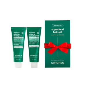 umanos Mini Travel Sustainable Hair Care Set | Salon Quality Performance, Clean, Eco-Friendly, Good for All Hair Types, Sulfate Free. Non Toxic. Vegan. 100% Natural Fragrance. Travel Set. Gift Set.
