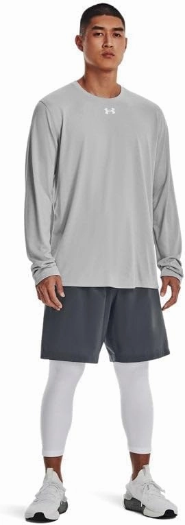 Under Armour Men's Team Tech Loose White/Grey Long Sleeve Shirt