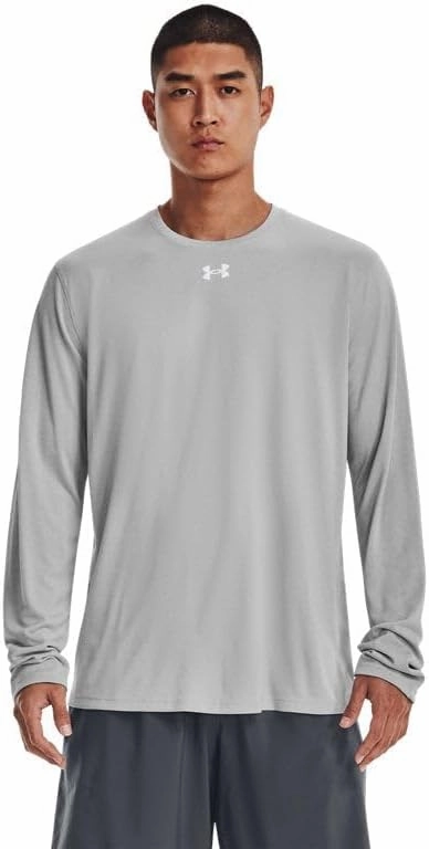 Under Armour Men's Team Tech Loose White/Grey Long Sleeve Shirt