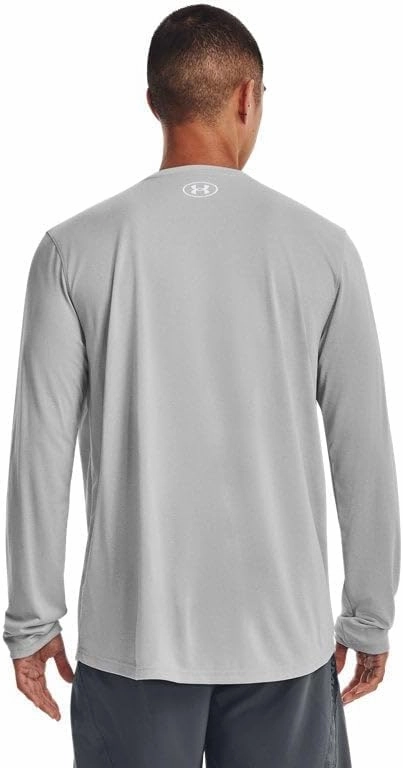Under Armour Men's Team Tech Loose White/Grey Long Sleeve Shirt