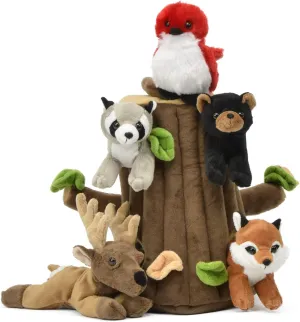 Unipak Plush Woodland Treehouse with Five (5) Stuffed Forest Animals