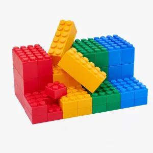 UNiPLAY Giant Plump Toddler Soft Building Blocks - 48-Piece Stacking Set for Early Cognitive Development and Creative Play - Ages 3 Months 