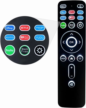 Universal Backlit Remote XRT260 Replacement for All Vizio Smart TVs with Shortcut Buttons Disney, Netflix, Prime Video, Hulu, XUMO, VEDU, iHeart Radio and More