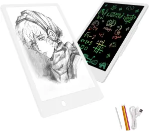 Upgraded A4 LCD Written Tablet LED Copy Board, Ultra-Thin Dimmable USB Charging Writing Tablet Copy Board 2 in 1 Light Pad for Memo, Diamond Painting, Tattoo, Drawing, Graffiti, Stencil Making