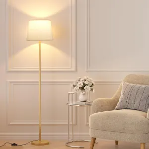 【Upgraded Floor Lamps for Living Room, Modern Floor Lamp with Remote Control, Dimmable Colors Temperature Standing Lamp Foot Switch, 9W Bulb Tall Lamps for Bedroom Office Kid Room - Gold