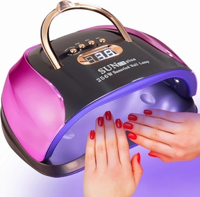UV LED Nail Light, 256W High Power Gel Light, 4 Timer Settings and Professional Manicure Lamp with Automatic Sensor (Comes with 9 Free Gifts)