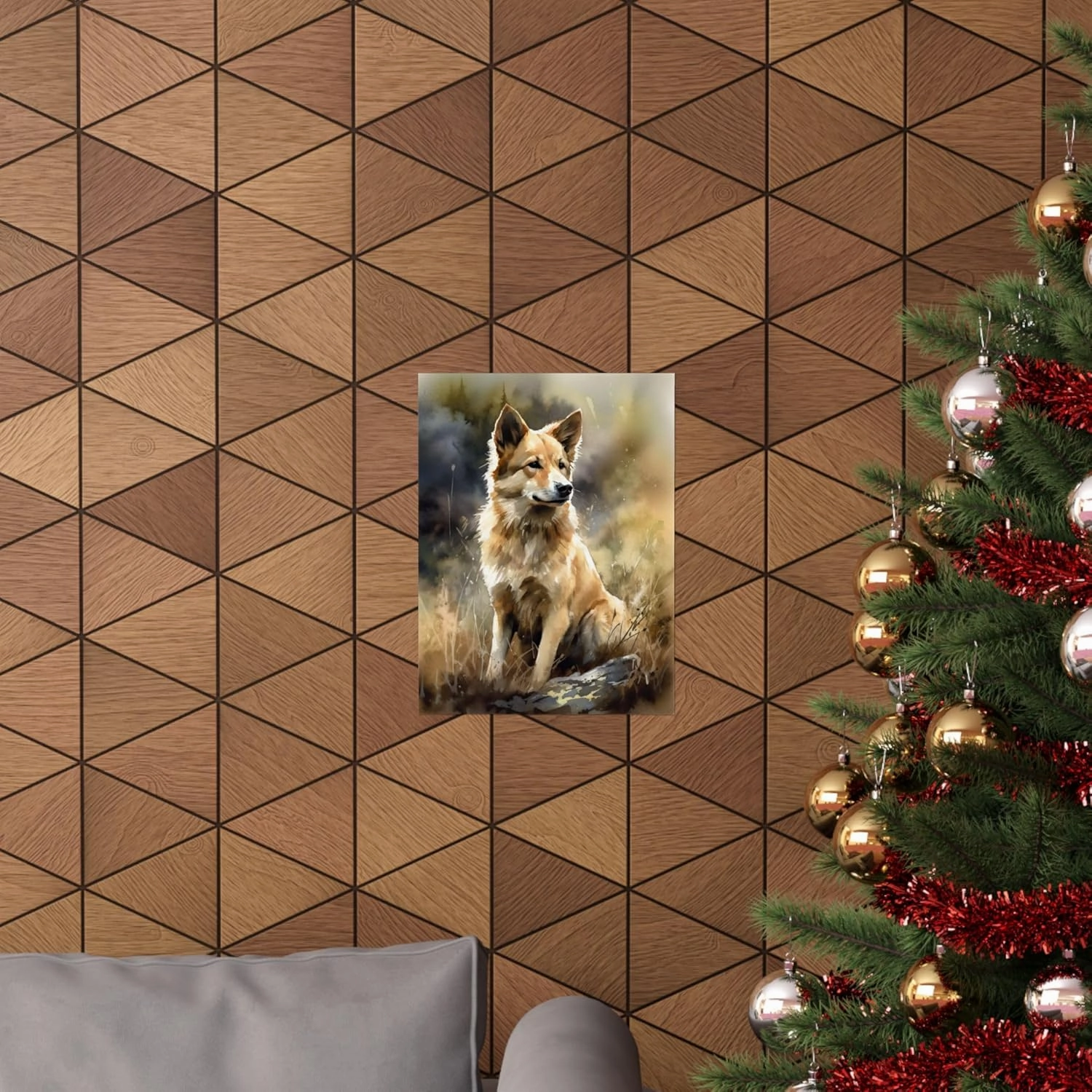 Vanover Designs Icelandic Sheepdog Poster, Wall Art Decor, Dog Lover Gift, Animal Poster, Dog Wall Art, Cute Pet Portrait, Dog Art Print 2