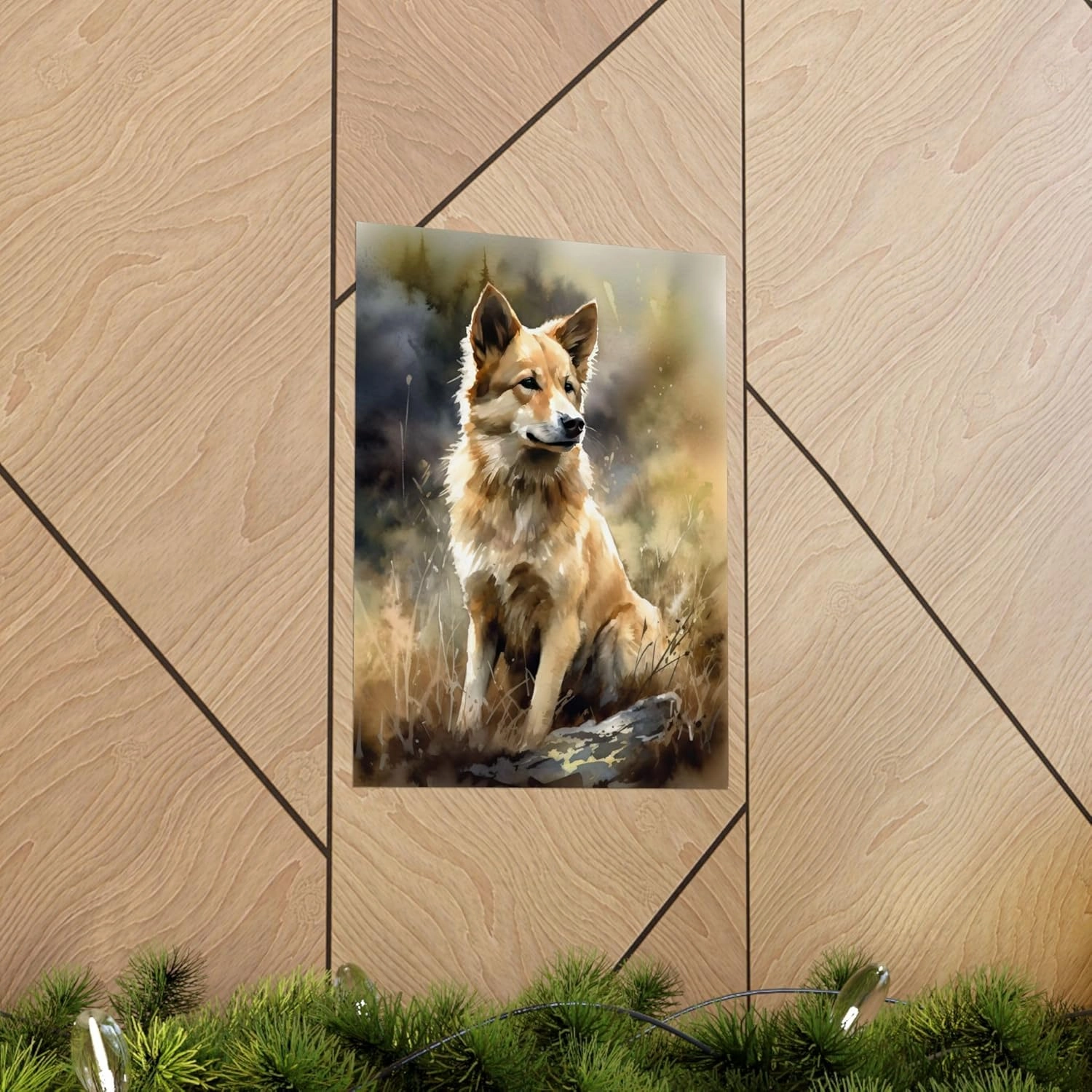 Vanover Designs Icelandic Sheepdog Poster, Wall Art Decor, Dog Lover Gift, Animal Poster, Dog Wall Art, Cute Pet Portrait, Dog Art Print 2