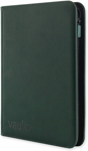 Vault X 9 Pocket Trading Card Zip Binder, 360 Cards, Premium Exo-Tec Album Material, 20 Side-Loading Pages, Folder for Collectible Games, Sports, TCG (Green)