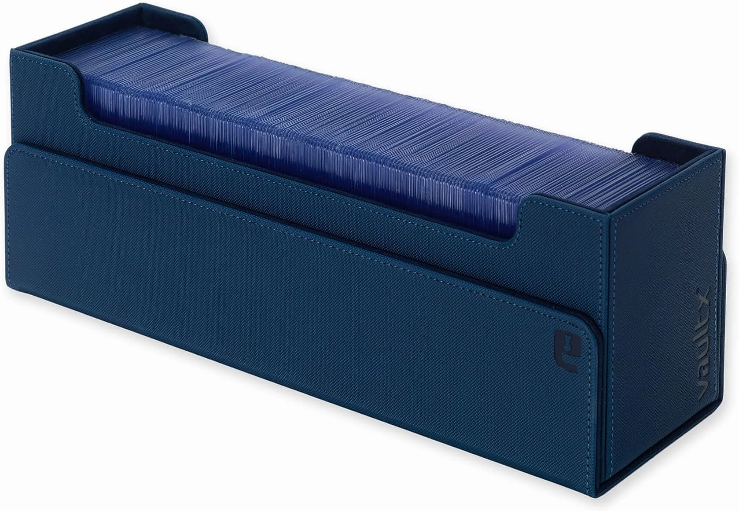 Vault X Trading Card Storage Box, Premium Exo-Tec Material, Detachable Magnetic Lid, Dividers & Foam Fillers, Organise Deck Boxes, Toploaders, Sleeved Cards, for Collectible Games, Sports, TCG (Blue)