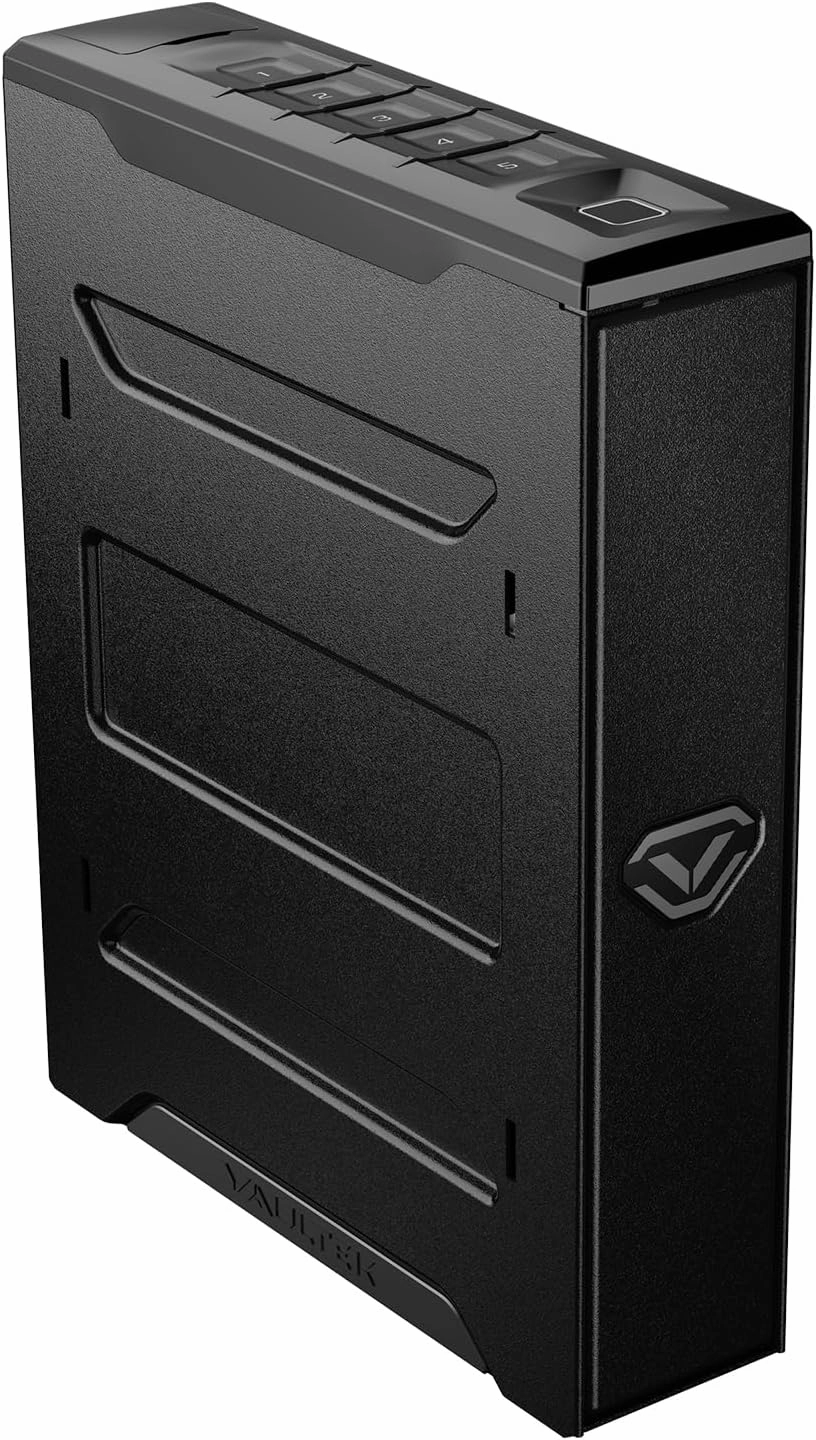 VAULTEK Slider Series Rugged Smart Handgun Safe Quick Auto-Open Sliding Door Pistol Safe with Biometric Scanner, Live Alerts, and Mounting Plate (Biometric   ViSN WiFi)