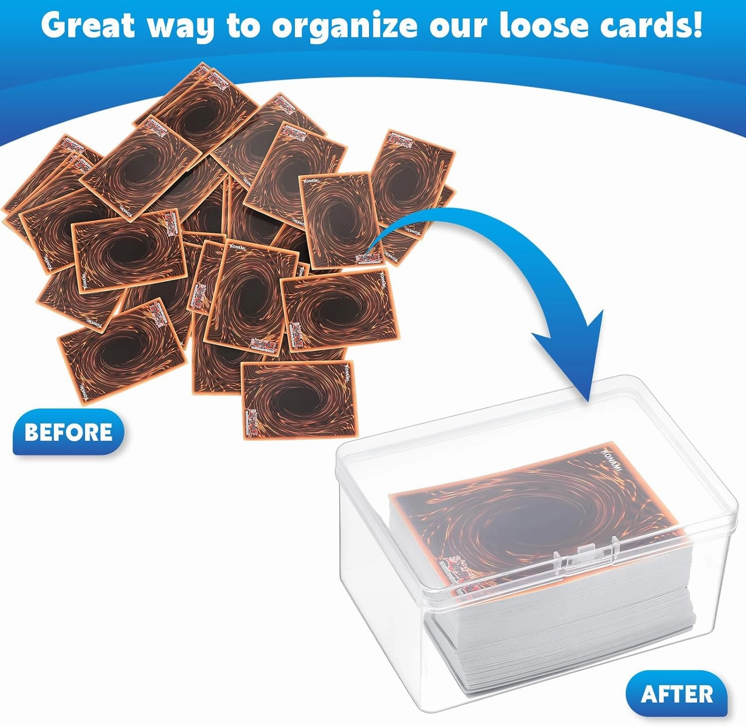 Vicenpal Playing Deck Card Storage Box Plastic Card Boxes Compatible with 100 Mtg Holder Storage Case 4.3 x 2.95 x 2.2 Inches Organizer Snap Closed Trading Games Collector(24 Pcs)