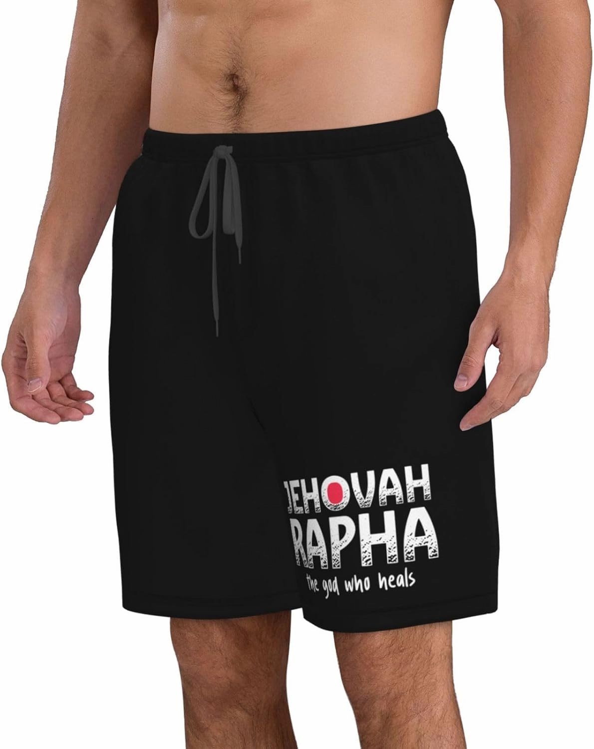 Vintage Jehovah Rapha The god who Heals Men's Swim Trunks Quick Dry Beach Board Shorts Swimwear Bathing Suits,