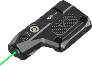 VOTATU M7L-G Picatinny/Mlok Green Laser Sight for Rifle - High/Low Modes Output Laser Beam with Easy Pressure Pad Switch, Tactical Strobe Mode and Magnetic Rechargeable