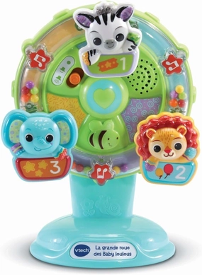 VTech Baby Ferris Wheel, Interactive Baby Toy with Motion Sensor and Coloured Stars, Support with Suction Cup, More Than 45 Songs and Sounds, Italian Language, Batteries Included, 6-36 Months